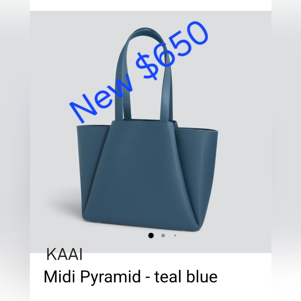 KAAI Designer Tote Midi Pyramid Teal